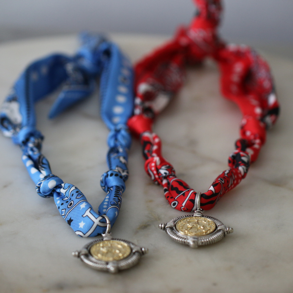 Western Coin Scarf Necklace