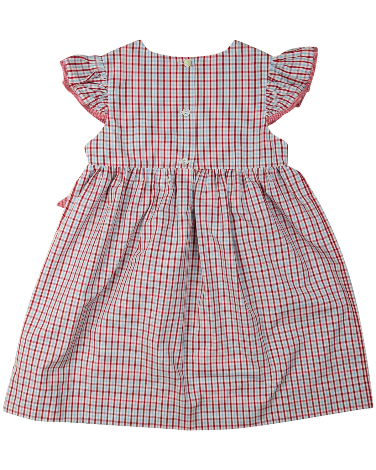 Flags Smocked Checked Dress- FINAL SALE