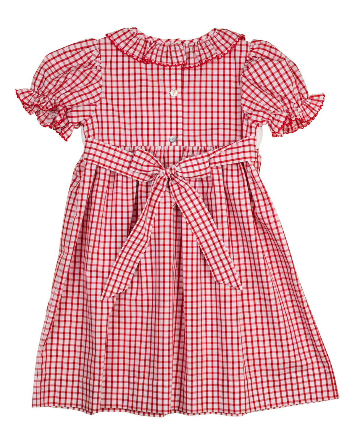 School Supplies Smocked Red Windowpane Dress- FINAL SALE