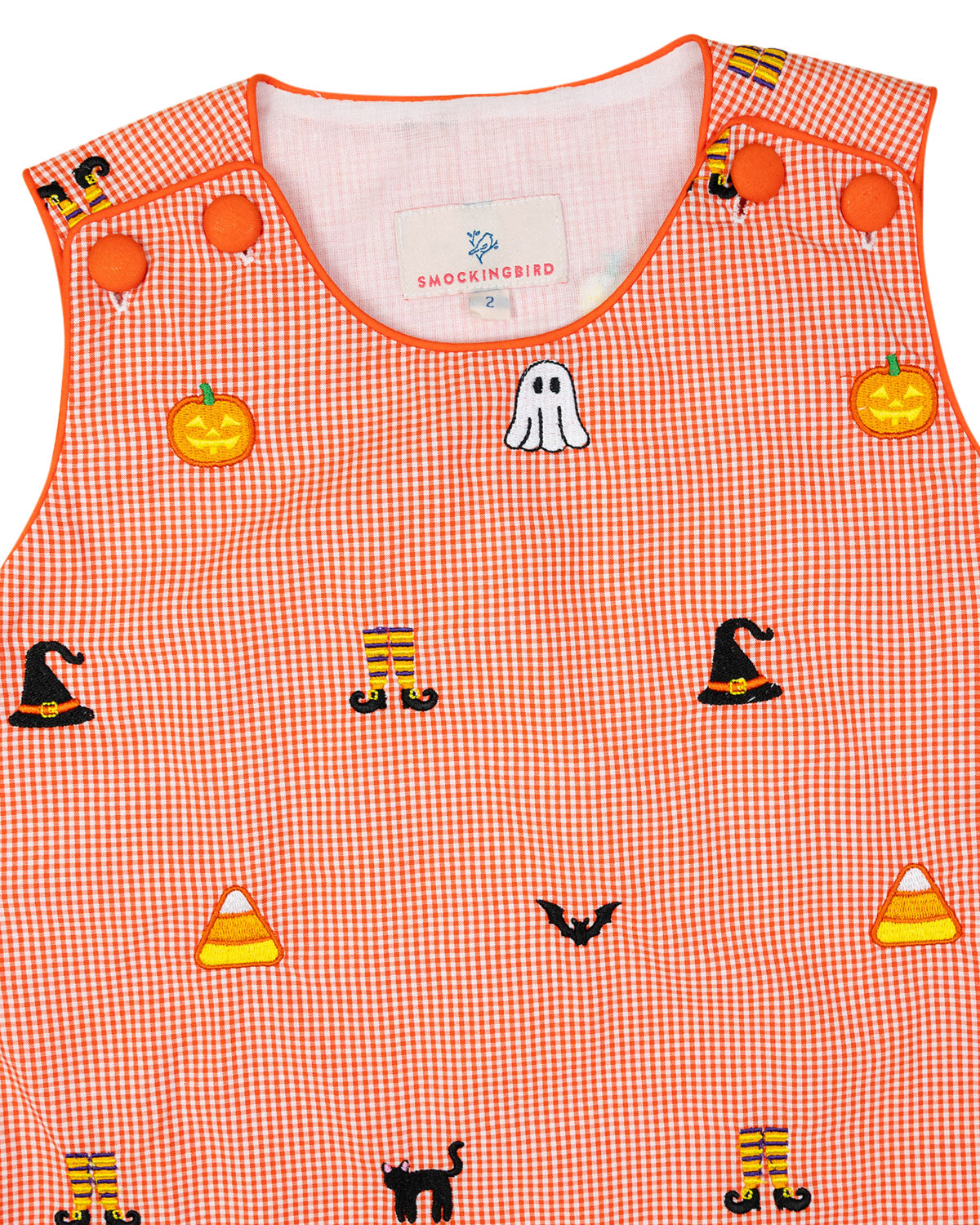 Spooky Embroidered Halloween Shortall