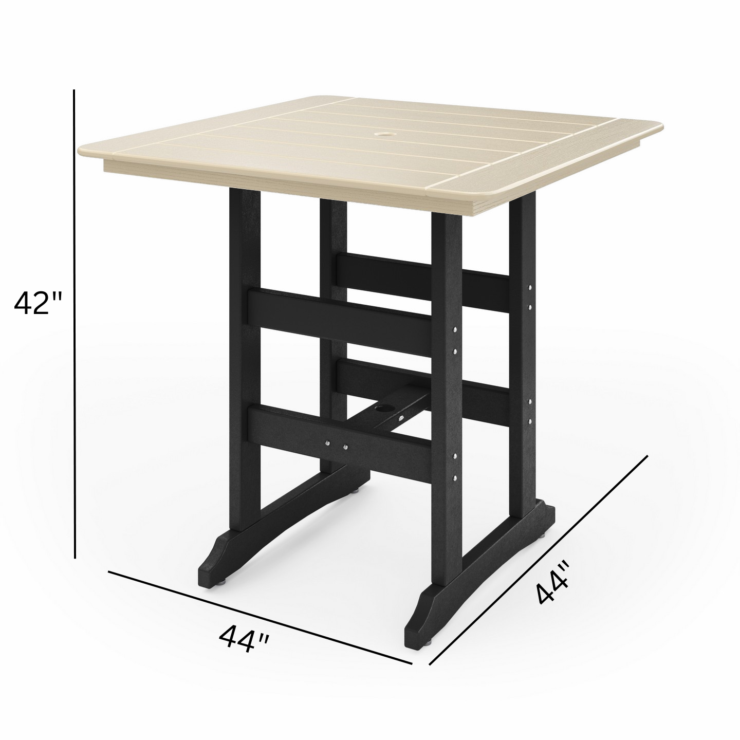 44" Savannah Square Bar Table
