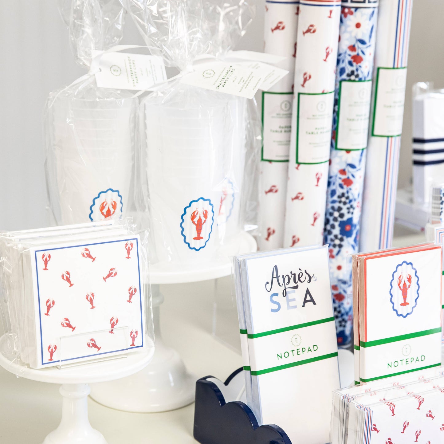 Lobster Stripe Shatterproof Cups