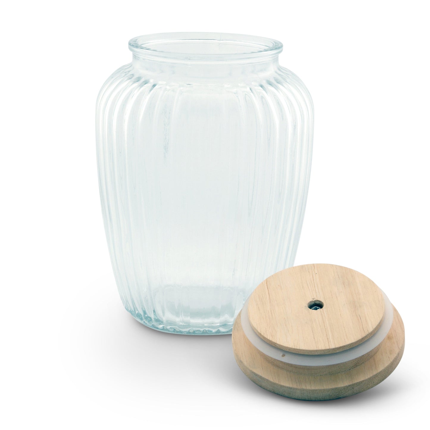 Shell Knob Glass Canisters
