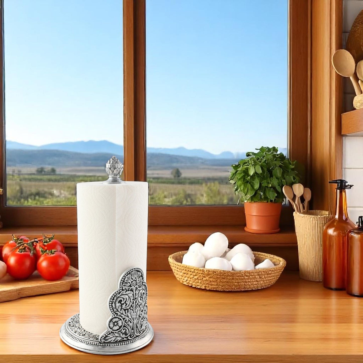 Concho Pattern Paper Towel Holder