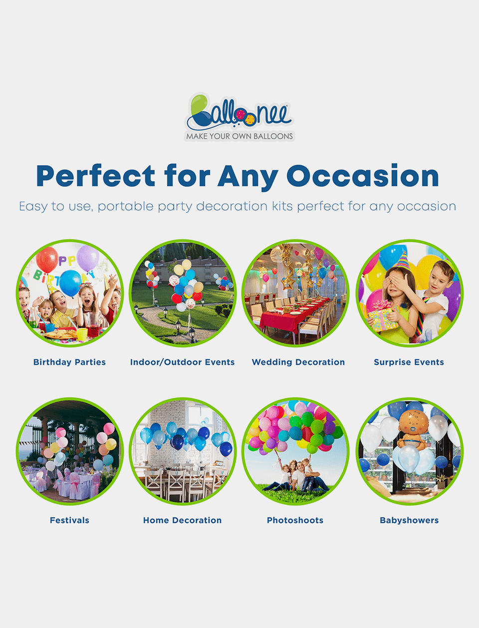 Balloonee Jumbo Disposable Helium Party Kit - Combo Pack of 2