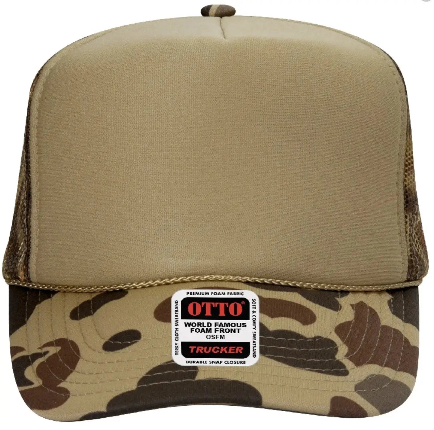 It's River Time Neon Pink Design Adult Otto Foam Trucker Hat