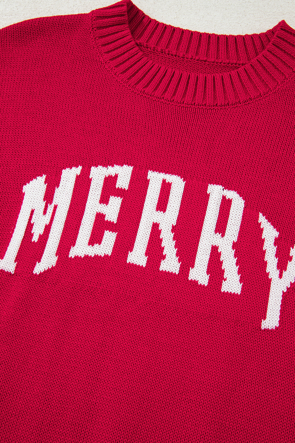 MERRY Christmas Drop Shoulder Baggy Sweater