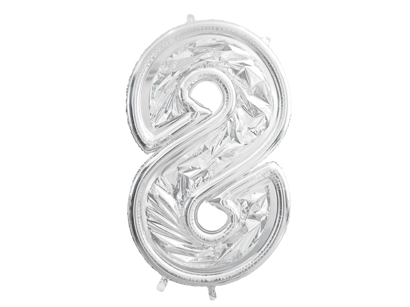 Standing Silver Number Balloon Frame