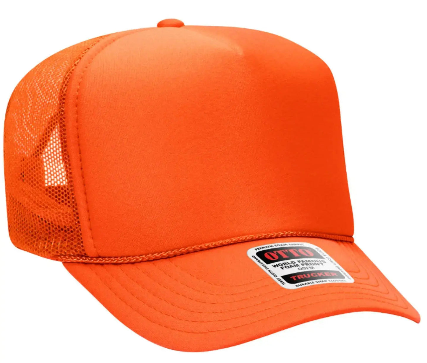 Hot Mess Neon Pink Design Adult Otto Foam Trucker Hat