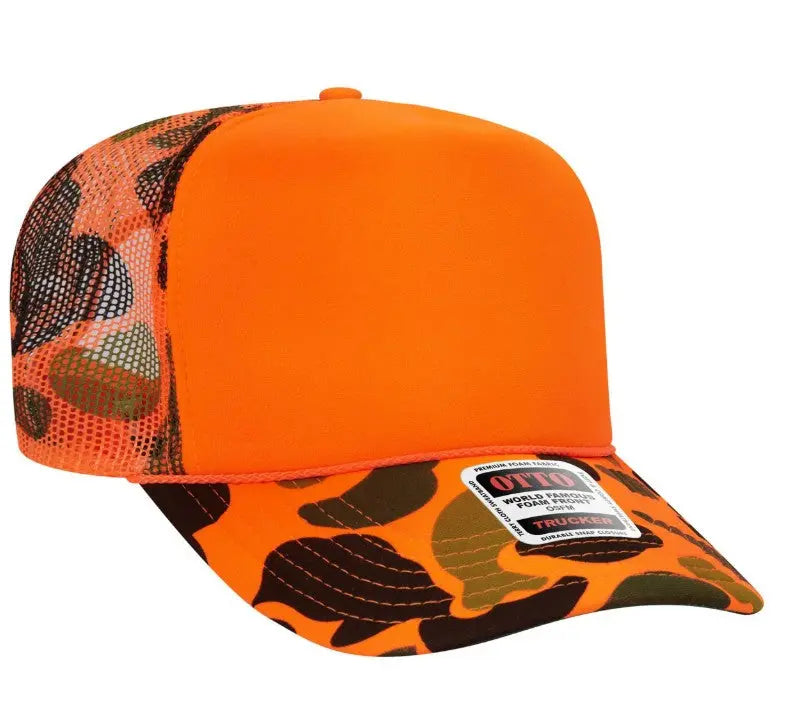 Hot Mess Neon Pink Design Adult Otto Foam Trucker Hat