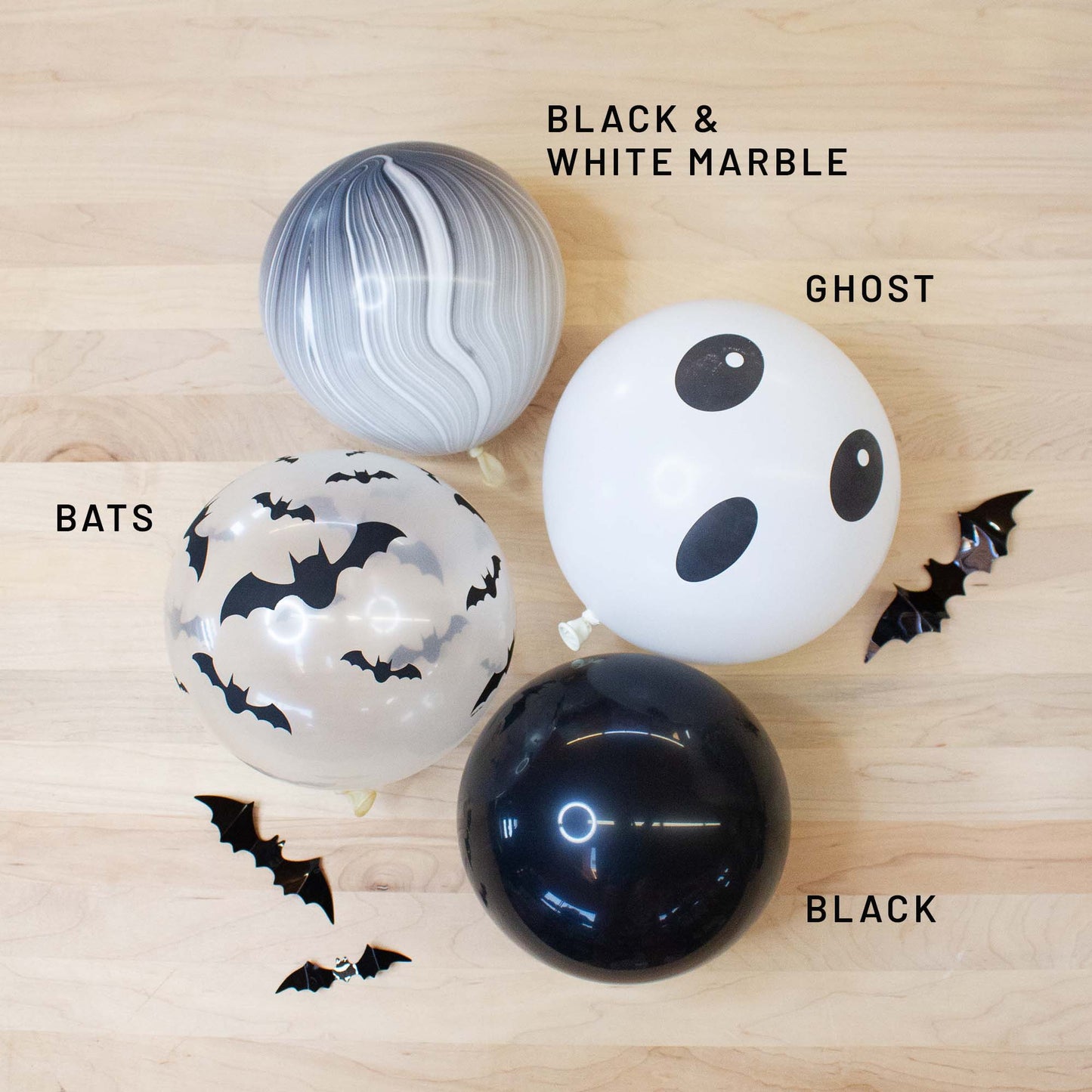 Premium Black Latex Balloon Cluster (5", 11” and 17”)