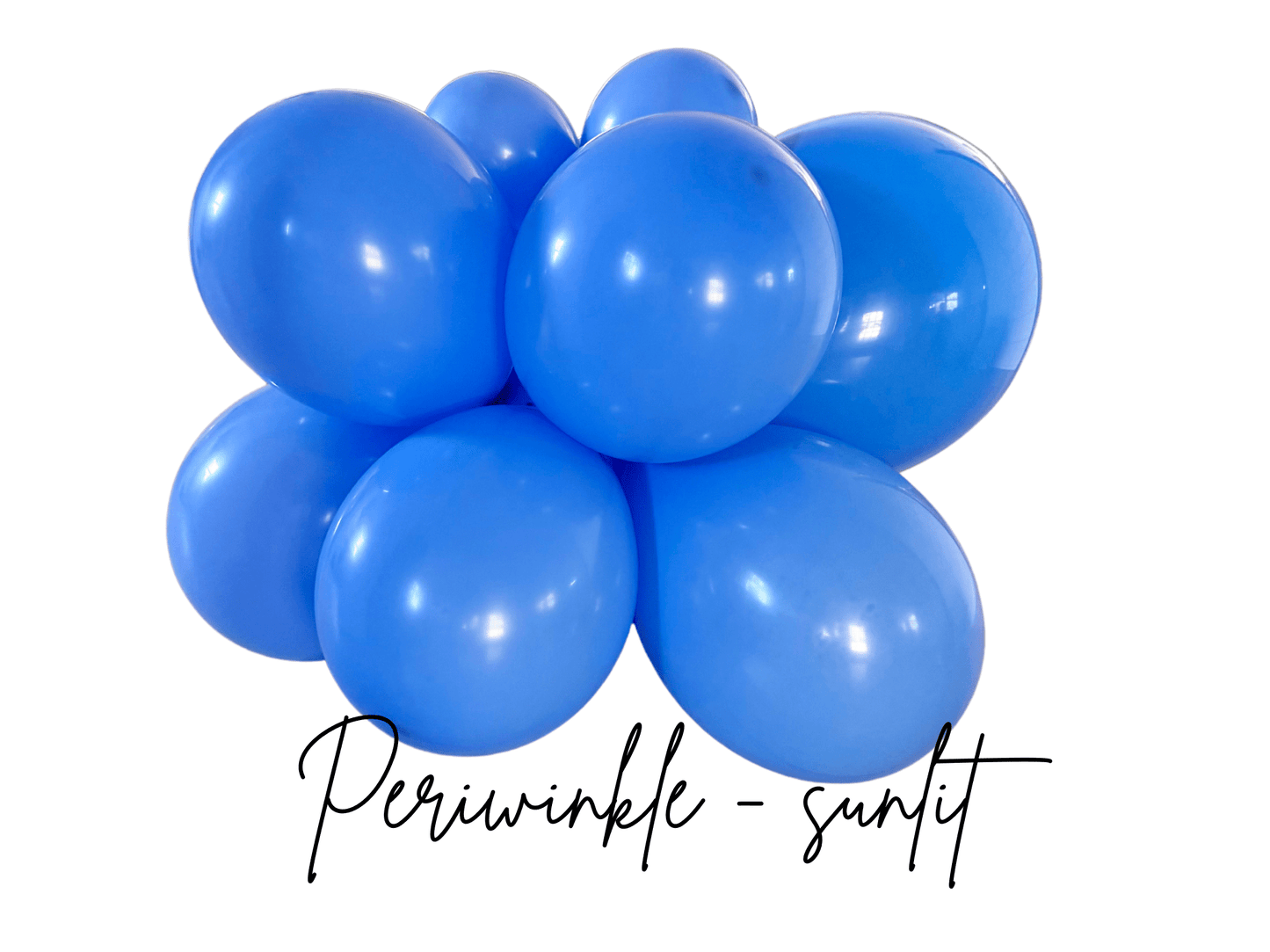 Premium Periwinkle Latex Balloon Cluster (5", 11” and 17")