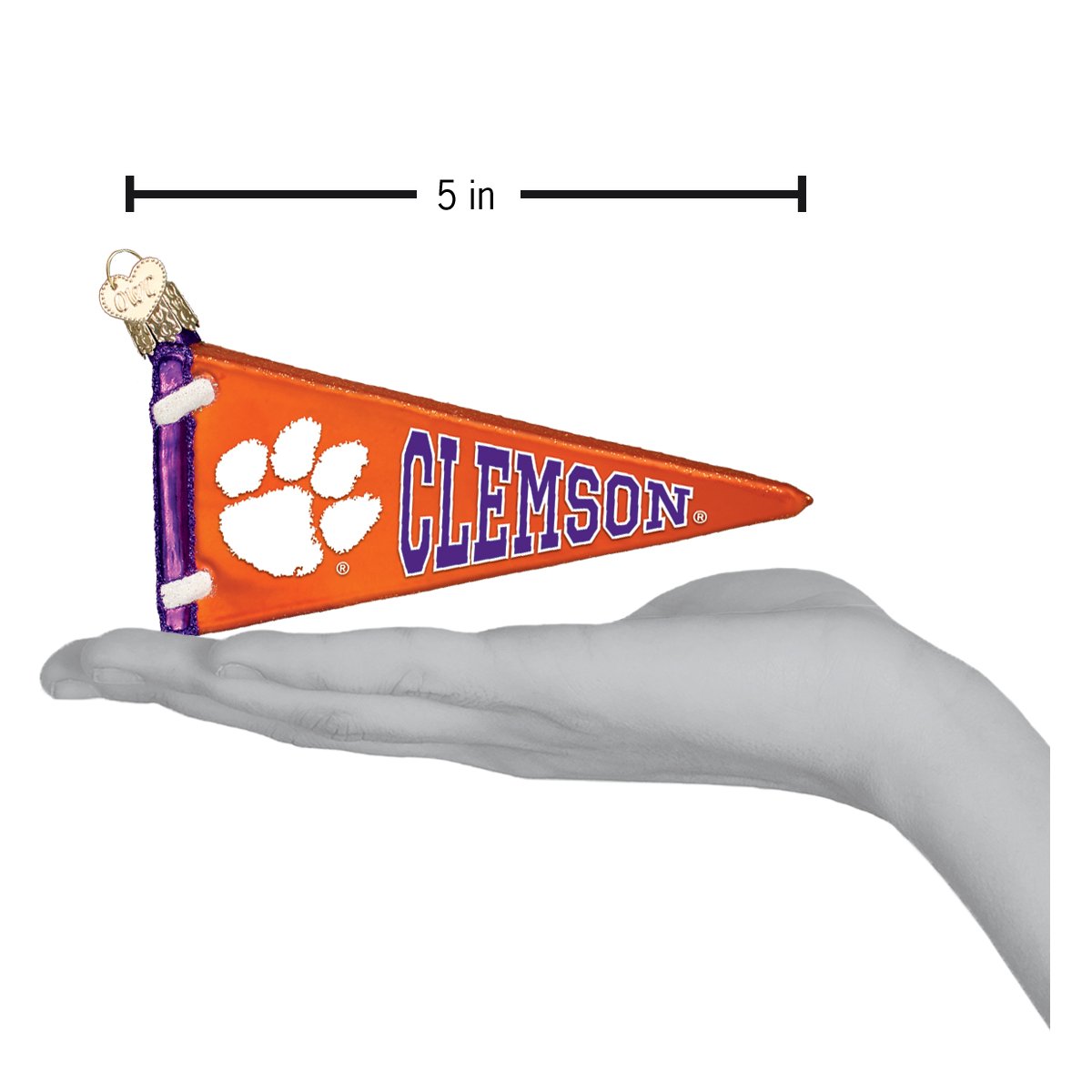 Clemson Pennant Ornament - themonogram manor