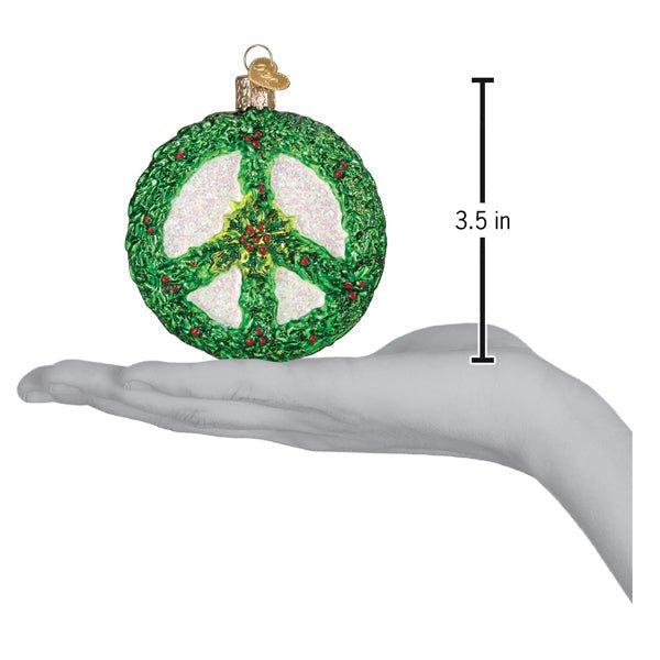 Holly Peace Symbol Ornament - #themonogram manor #