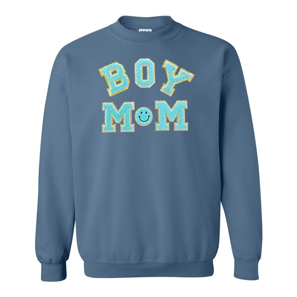 Boy Mom Letter Patch Sweatshirt - themonogram manor