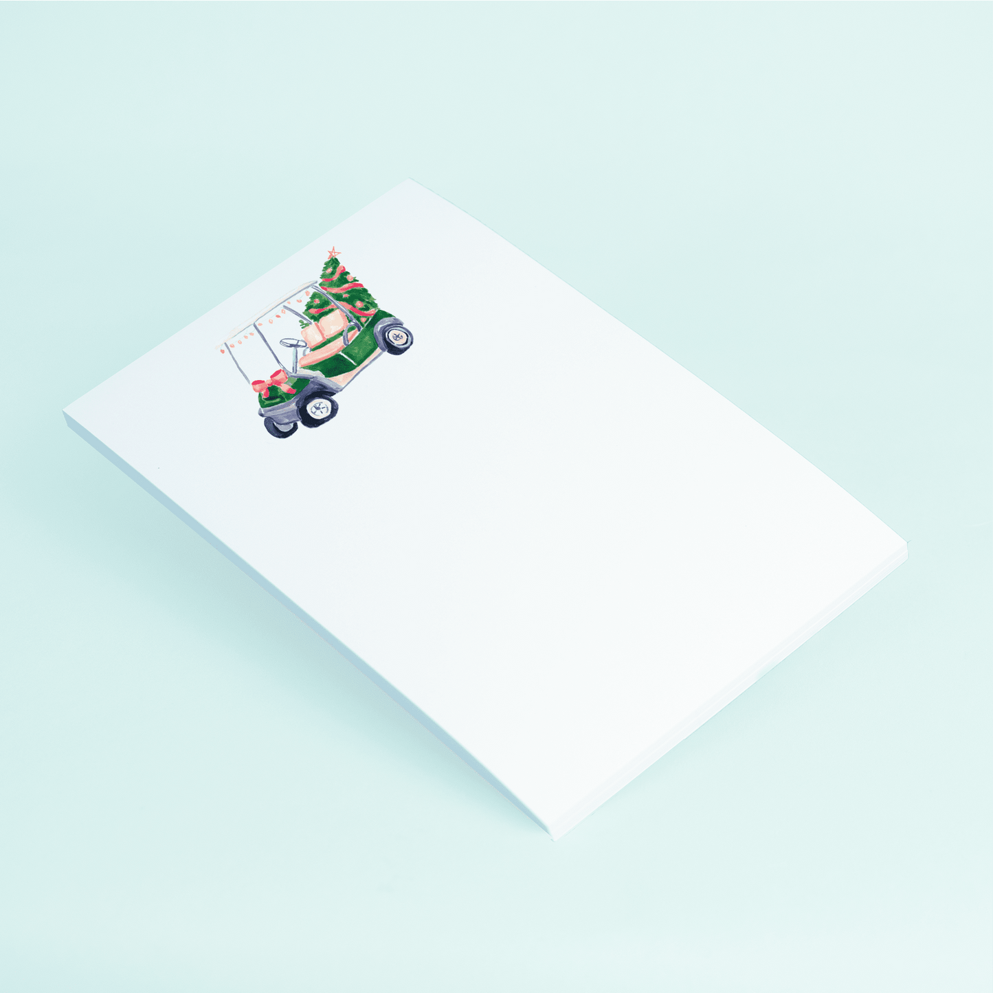 Holiday Golf Cart Notepad - themonogram manor