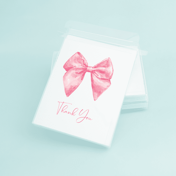 Pink Bow "Thank You" - themonogram manor