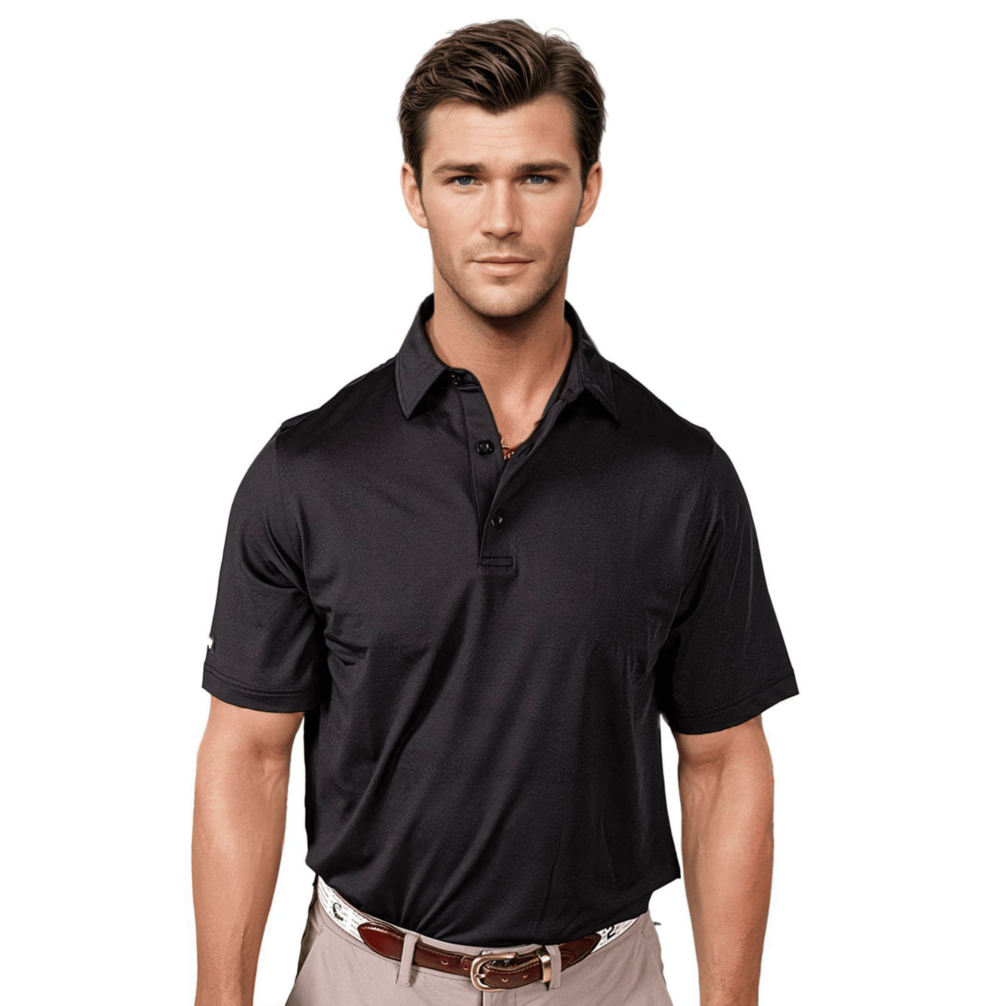 Black Men's Polo - themonogram manor