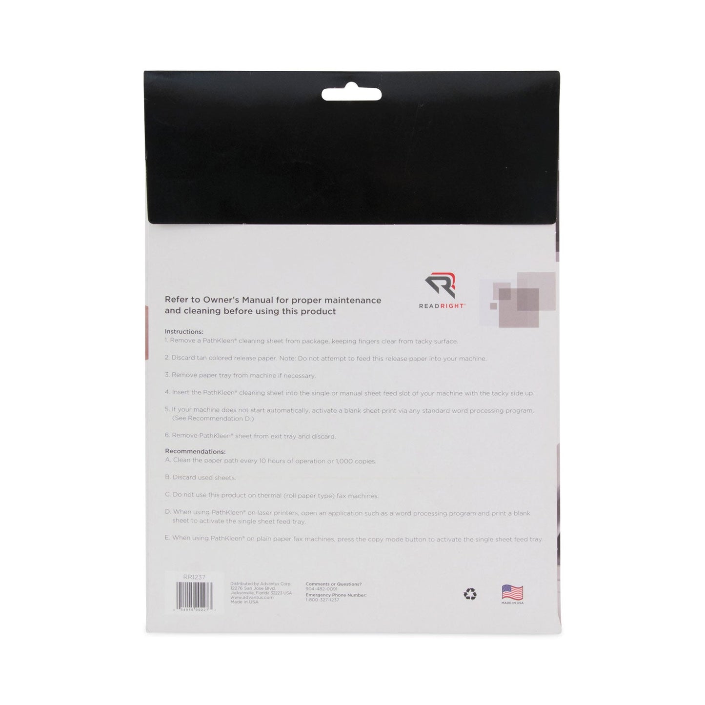 Read Right PathKleen Sheets, 8.5 x 11, 10/Pack - themonogram manor