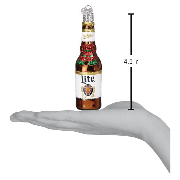Holiday Miller Lite Bottle Ornament - themonogram manor