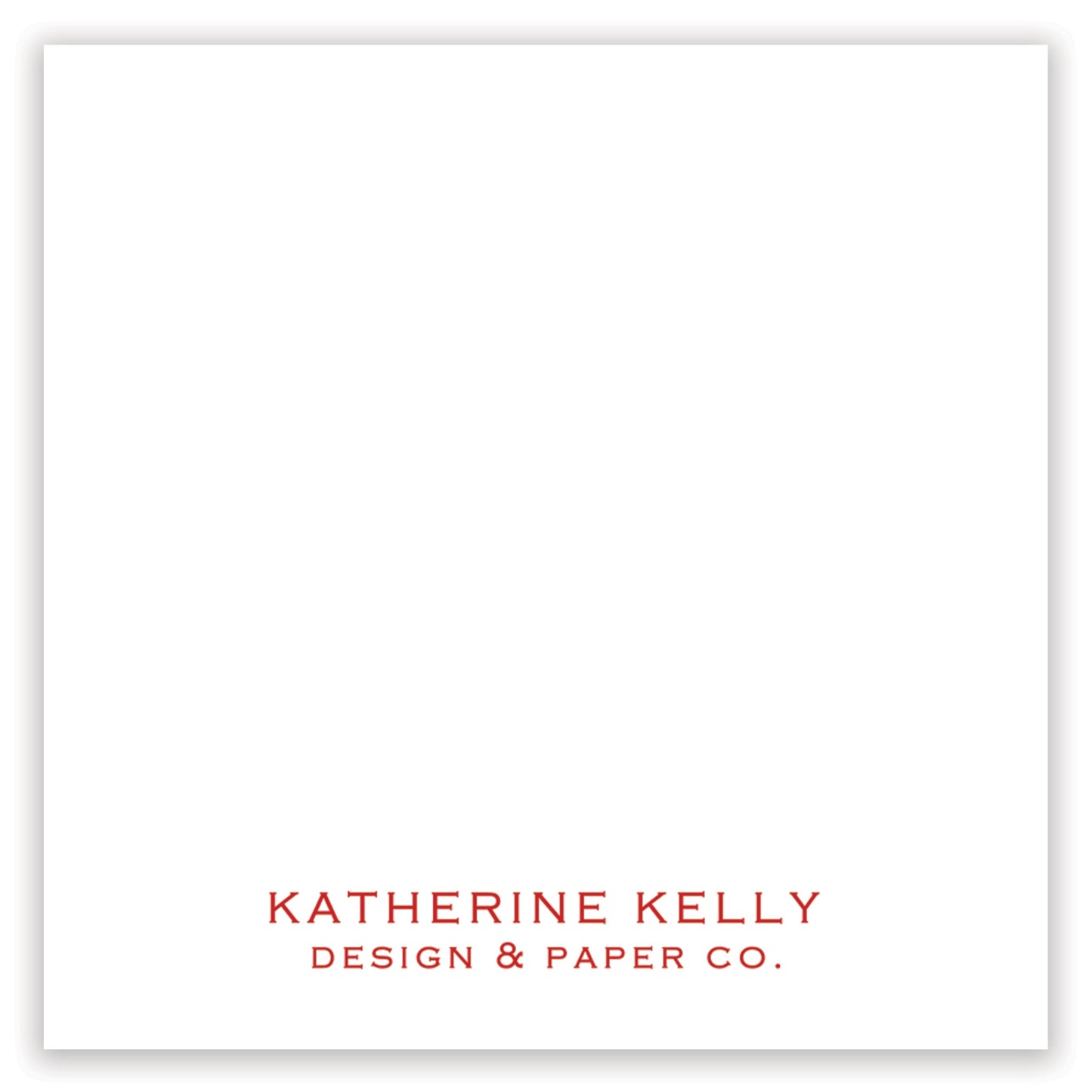 red christmas script enclosure card - themonogram manor