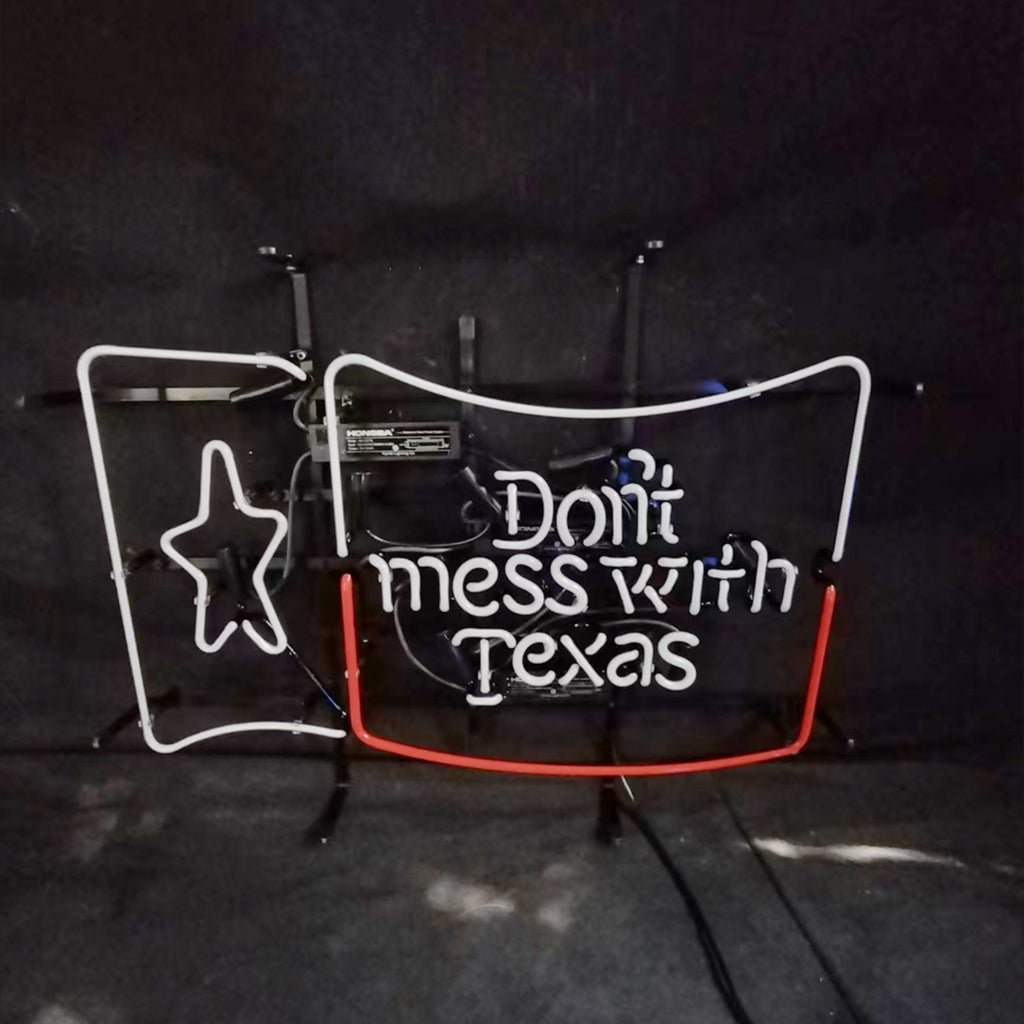 Don't Mess with Texas Lone Star Beer Neon Signs - themonogram manor