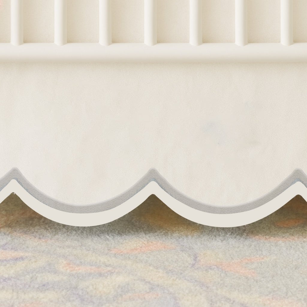 Scallop Embroidery Cotton Crib Skirt - themonogram manor