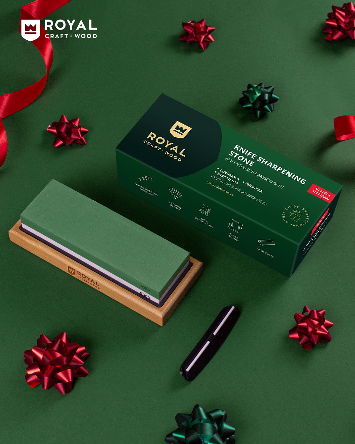 Whetstone Knife Sharpening Kit, White/Green - themonogram manor