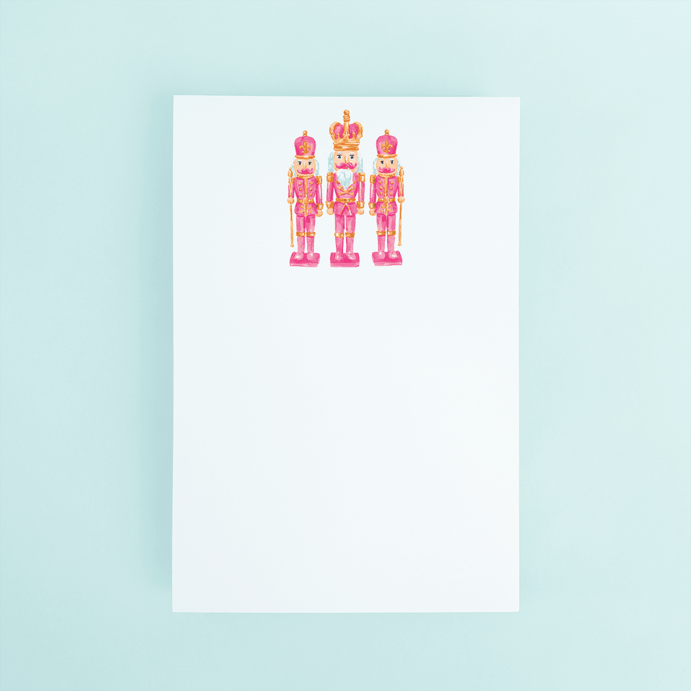 Pink & Gold Nutcrackers Notepad - themonogram manor