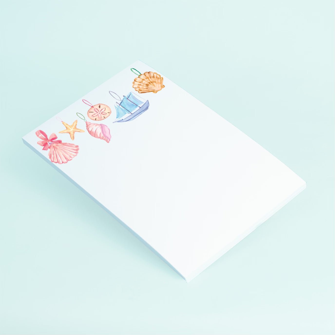 Seashell Ornaments Notepad - themonogram manor