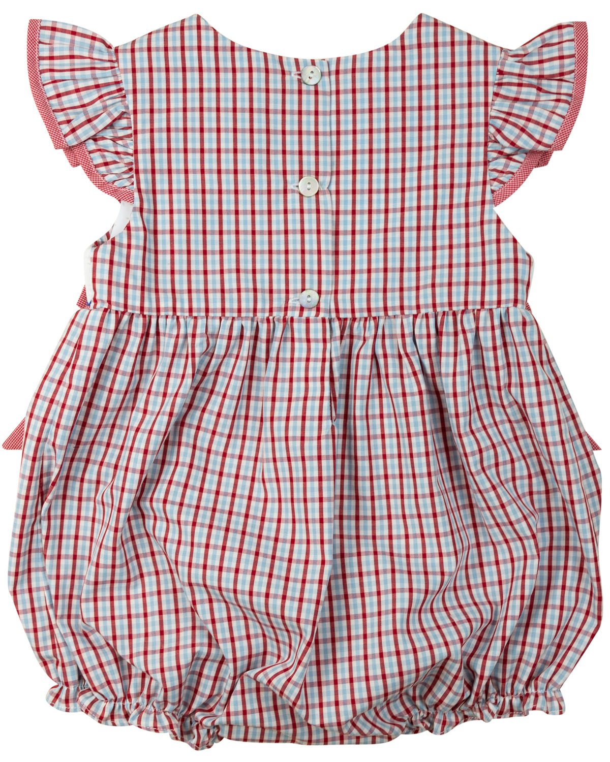 Flags Smocked Checked Bubble - FINAL SALE - themonogram manor