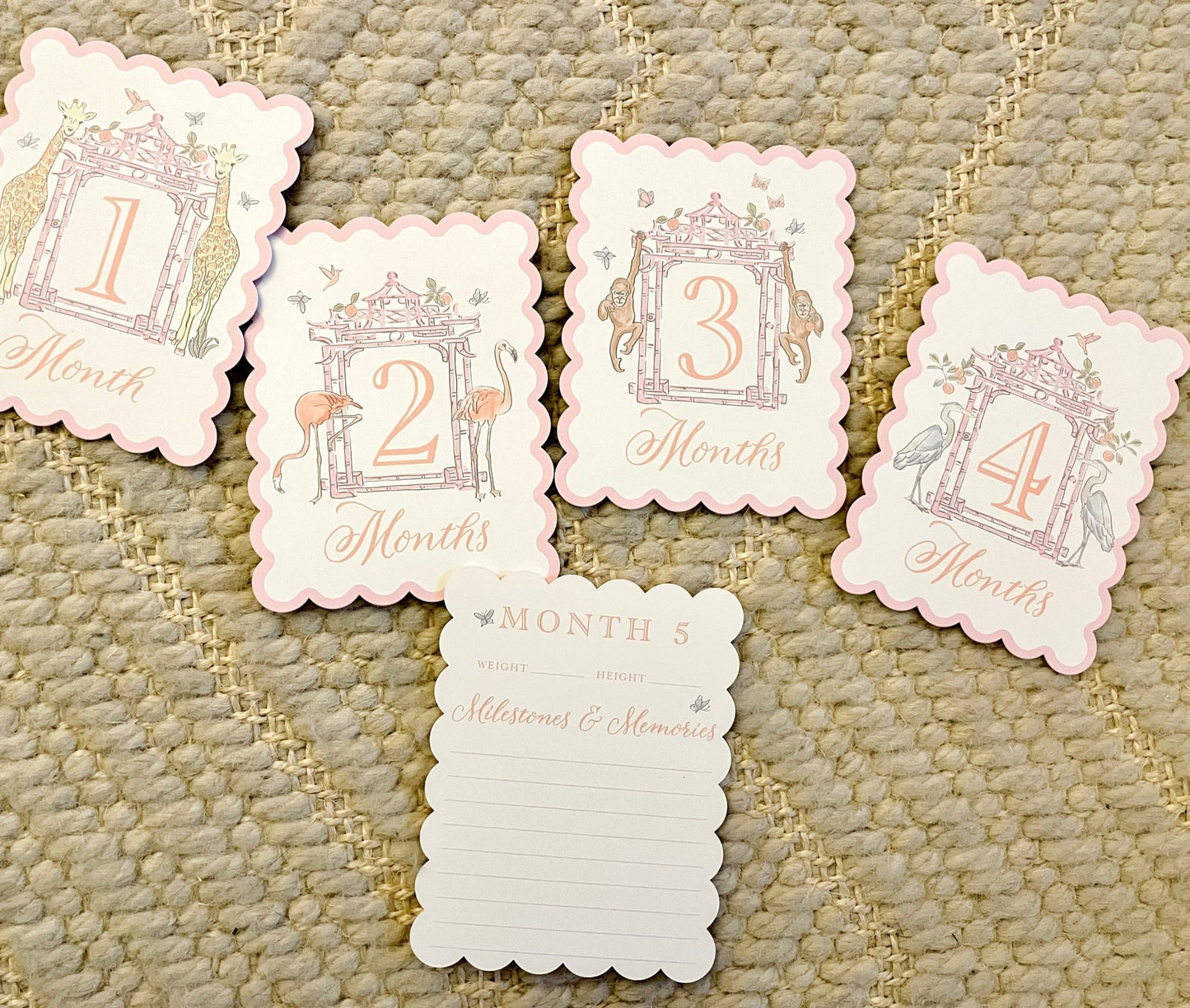 Watercolor Baby Milestone Cards - themonogram manor