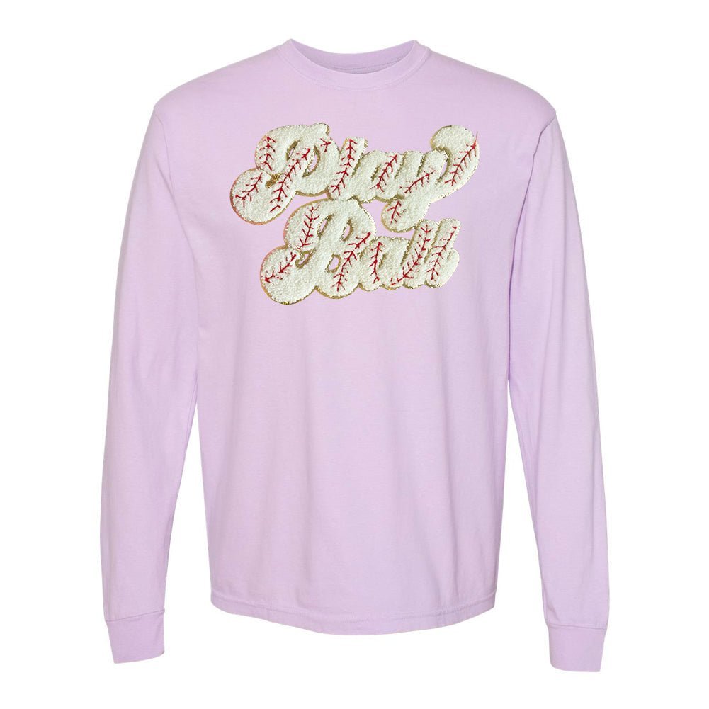 Play Ball Letter Patch Long Sleeve T-Shirt - themonogram manor