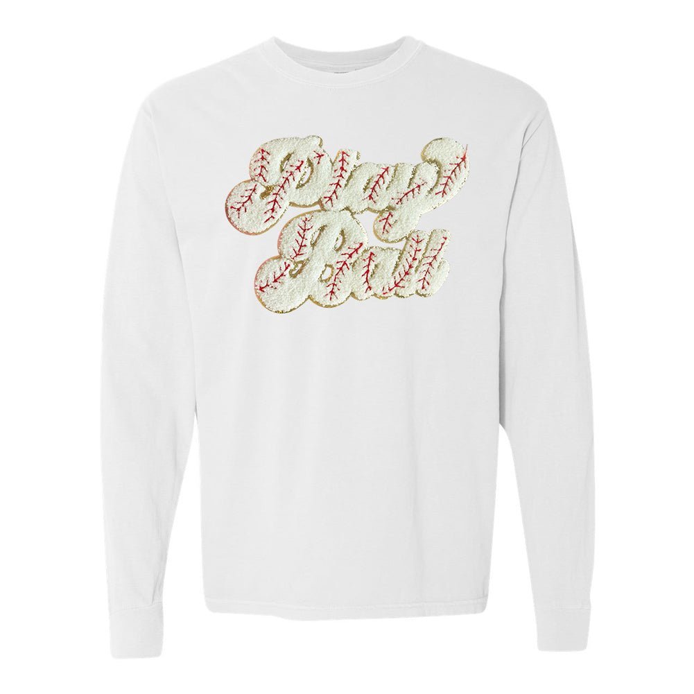 Play Ball Letter Patch Long Sleeve T-Shirt - themonogram manor