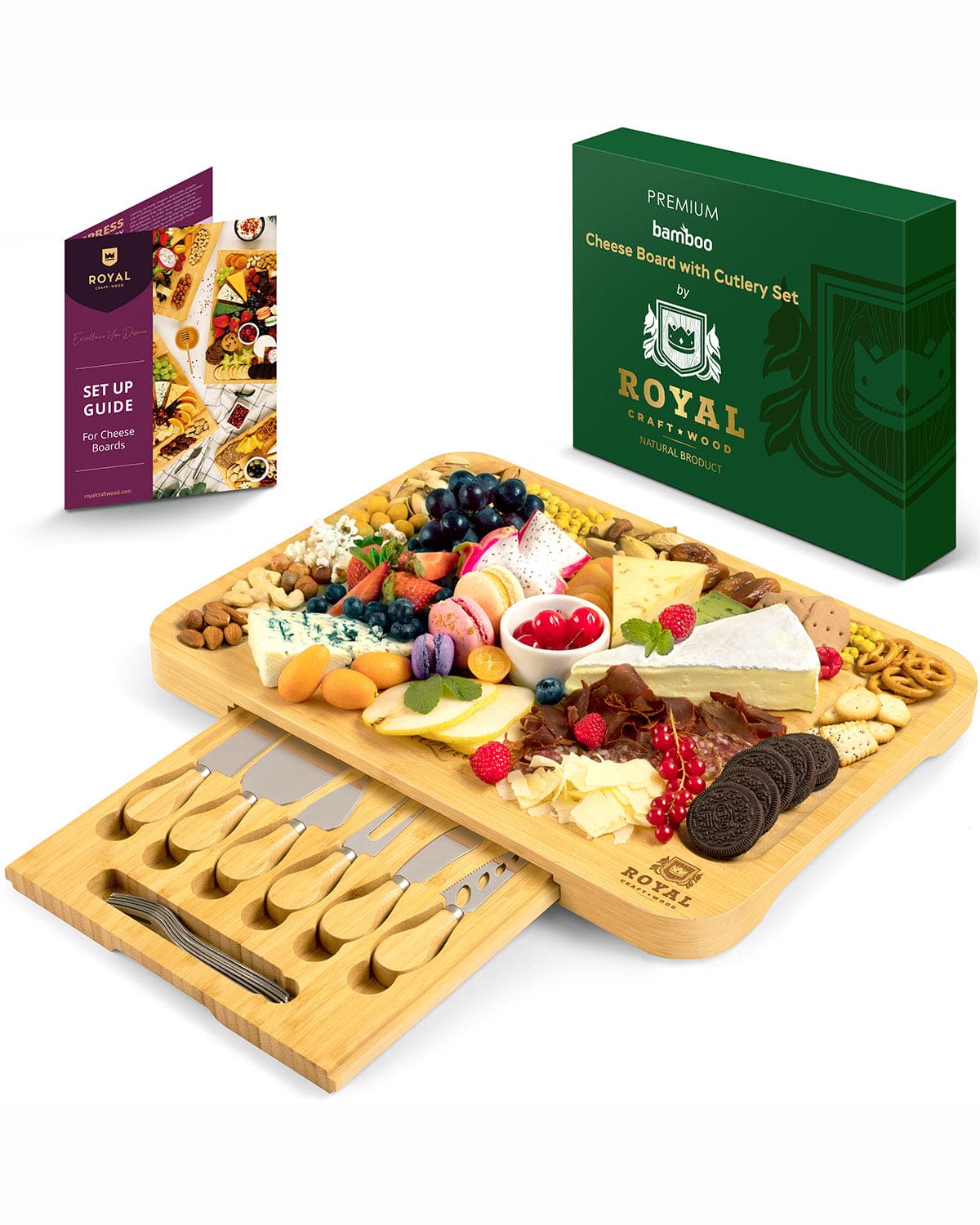 Cheese Board XXL with Cutlery Set - themonogram manor
