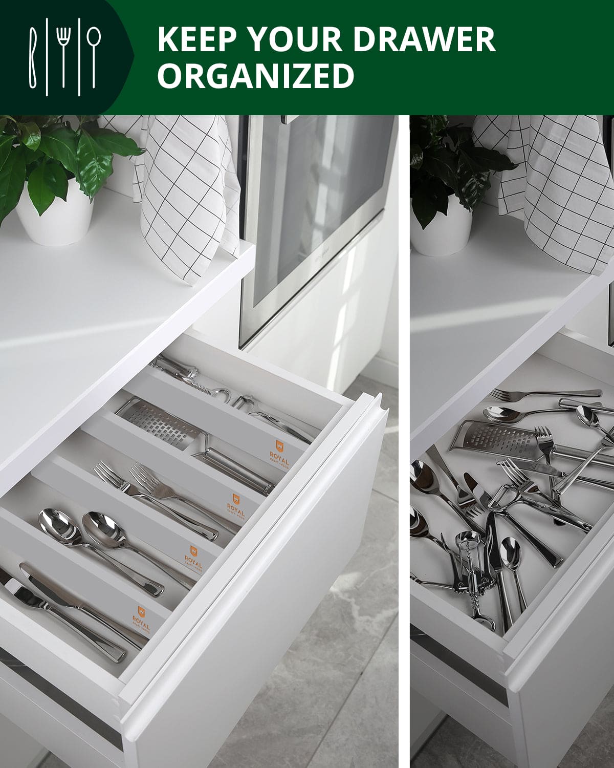 Drawer Dividers 22”, Gray - themonogram manor