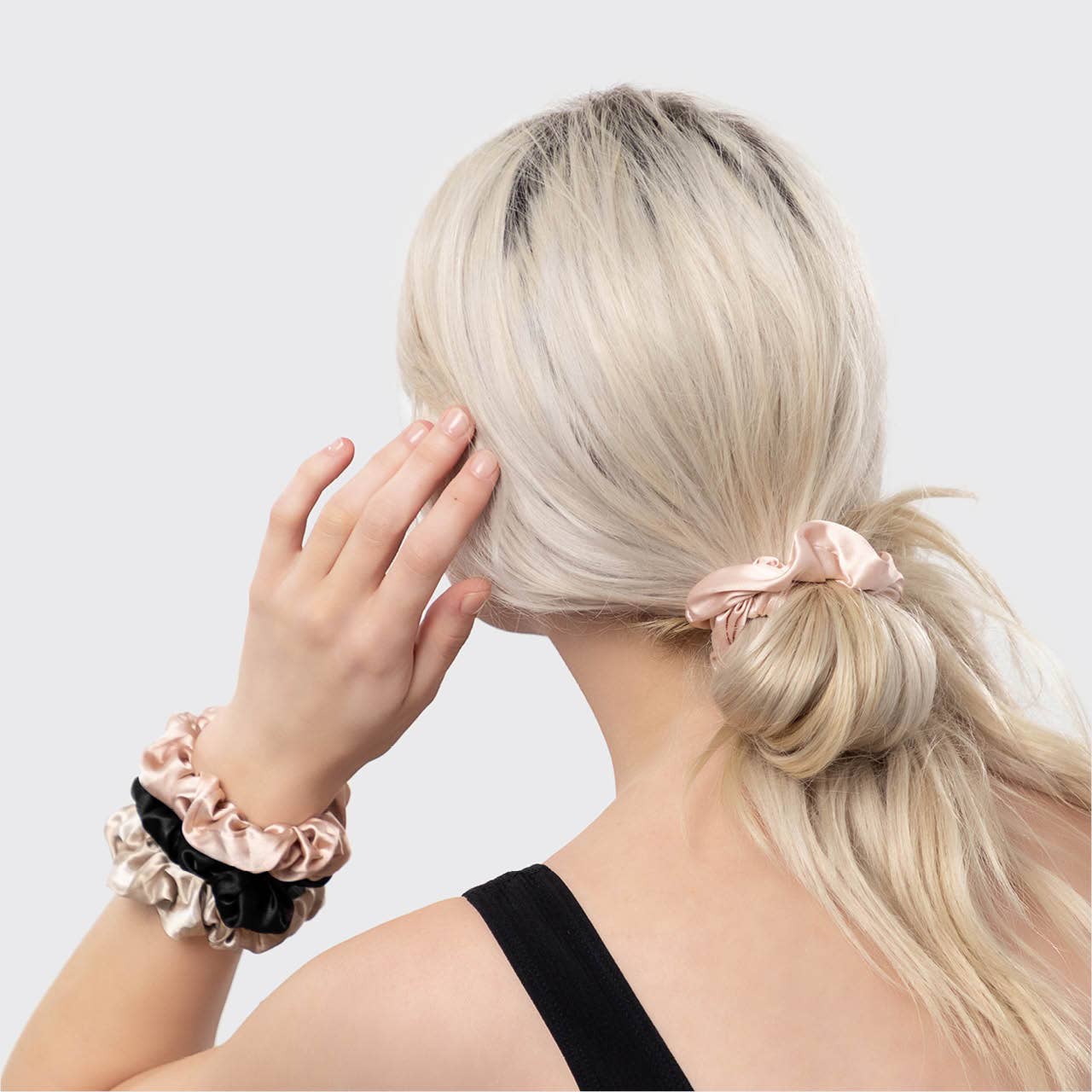 Satin Sleep Scrunchies 5pc - Assorted - themonogram manor
