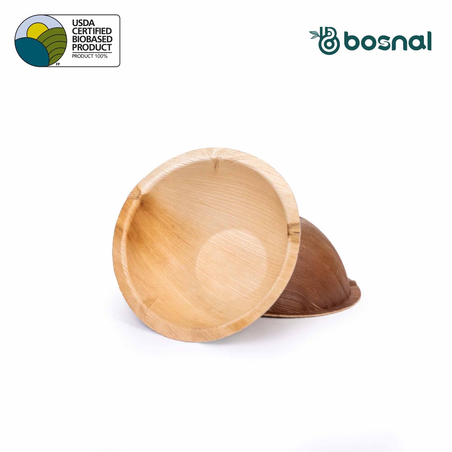 Bosnal - Palm Leaf Bowl, 6 inch, Round , 25 Pcs - themonogram manor