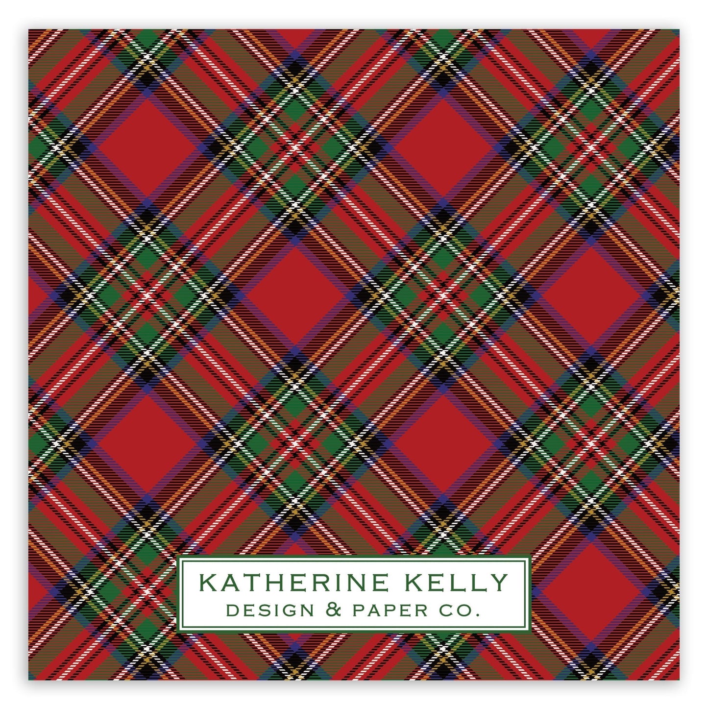 christmas tartan enclosure card - themonogram manor