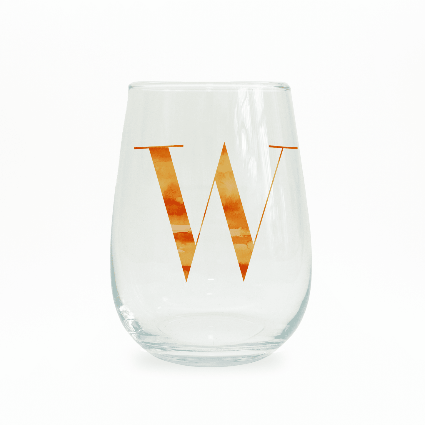W Monogram Stemless Wine Glass - themonogram manor