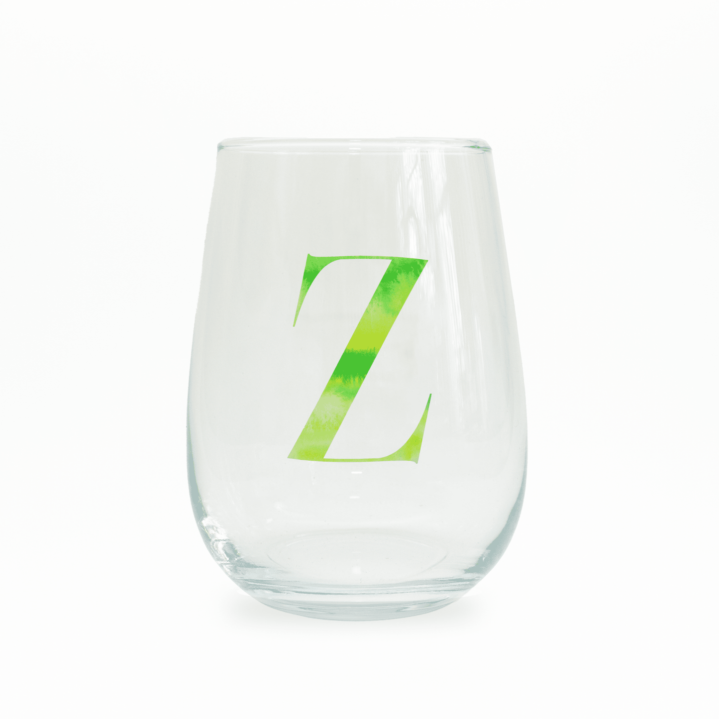 Z Monogram Stemless Wine Glass - themonogram manor