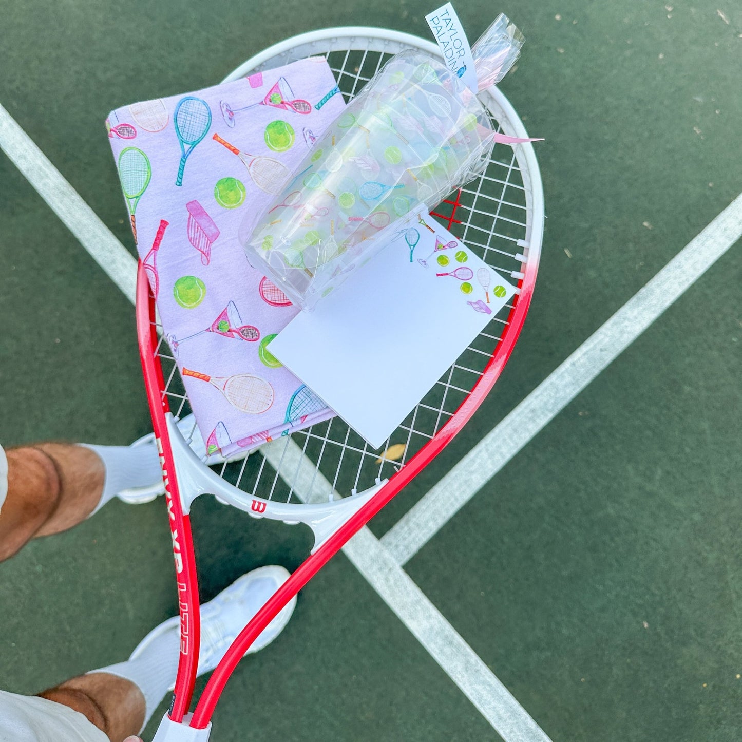 Tennis & Cocktails Pattern Notepad - themonogram manor