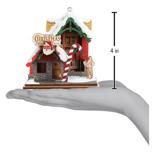 Christmas Book Store Ornament - themonogram manor
