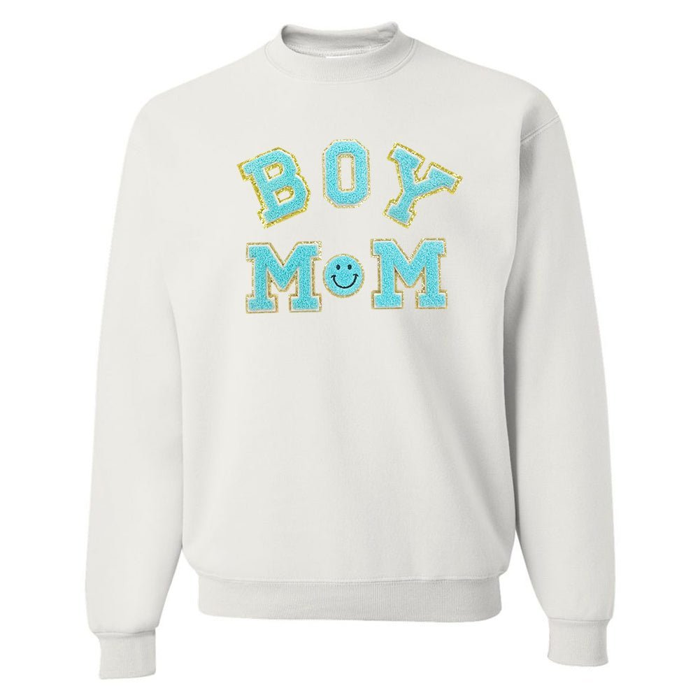 Boy Mom Letter Patch Sweatshirt - themonogram manor