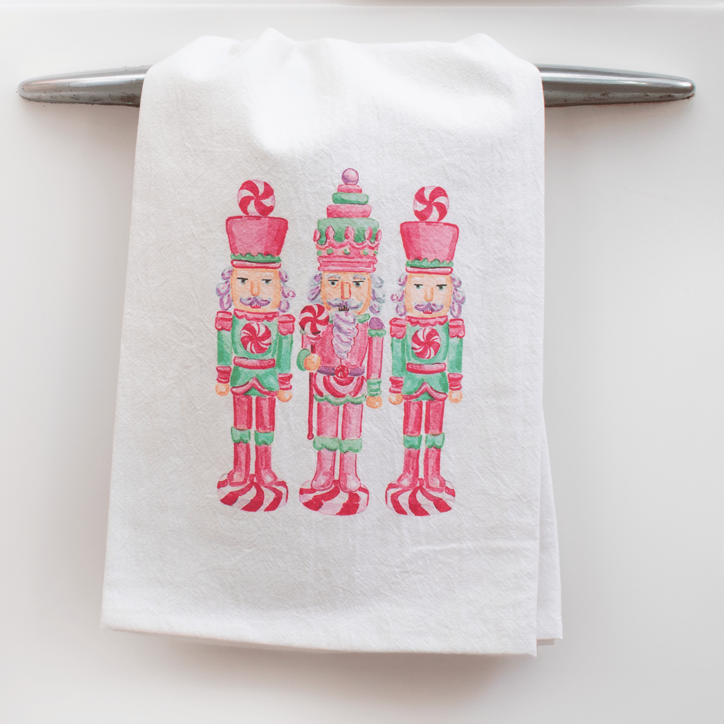 Candy Nutcrackers Tea Towel - themonogram manor