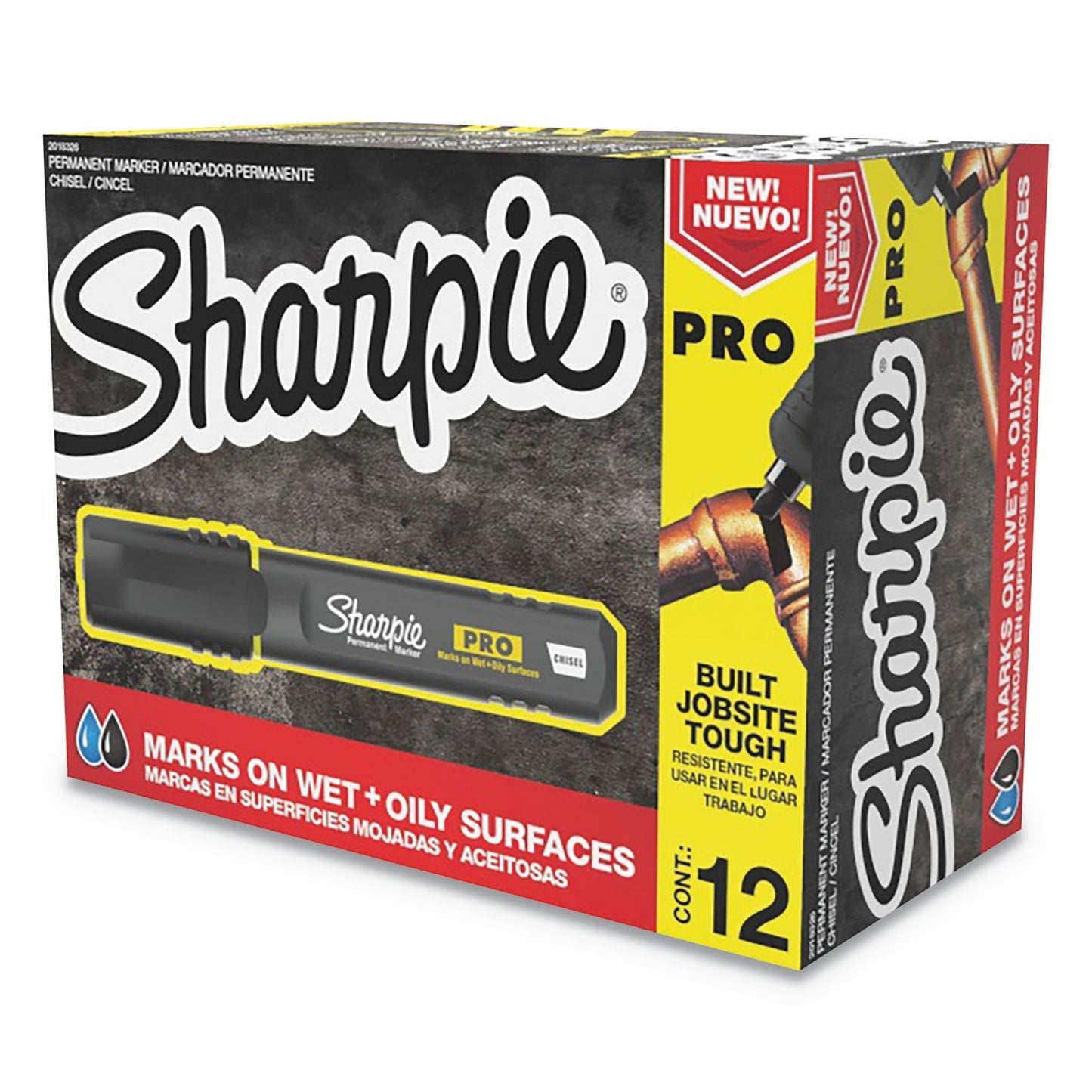 Sharpie Pro Permanent Marker, Broad Chisel Tip, Black, Dozen - themonogram manor
