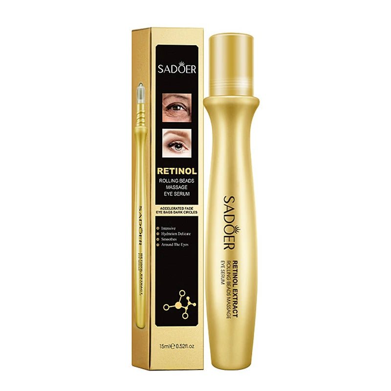 Snail Face Cream + Retinol Eye Massage Roller Serum 2Pcs Moisturizing Eye Bag Face Cream Korean Skin Care Products - themonogram manor