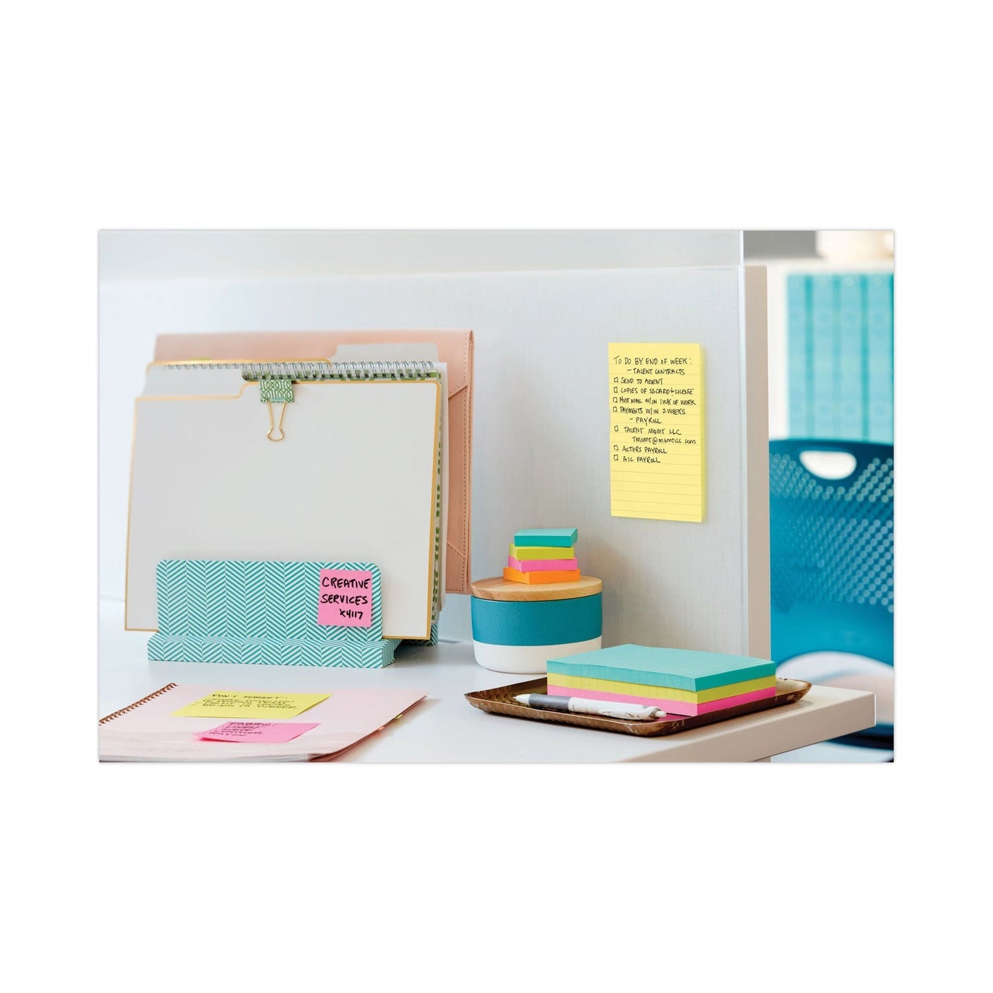 Post - it Original Pads in Canary Yellow, Note Ruled, 4" x 6", 100 Sheets/Pad, 12 Pads/Pack - themonogram manor