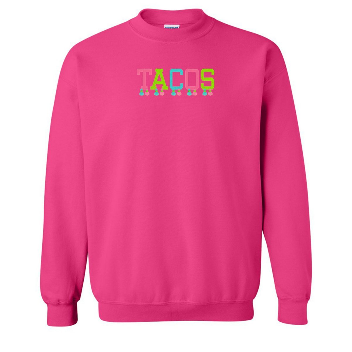 Embroidered Tasseled 'Tacos' Sweatshirt - themonogram manor