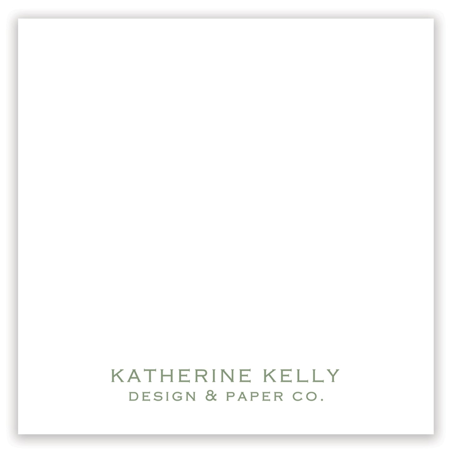 sage christmas script enclosure card - themonogram manor